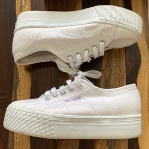 Superga, size 7.5 (euro 38), white